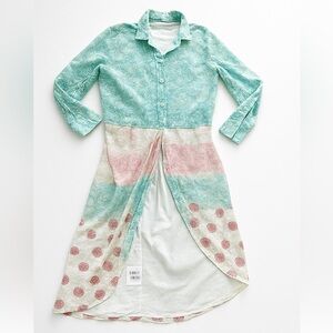 Hemant & Nandita Whimsical Fairycore Embroidered Midi Dress Coquette Resort M